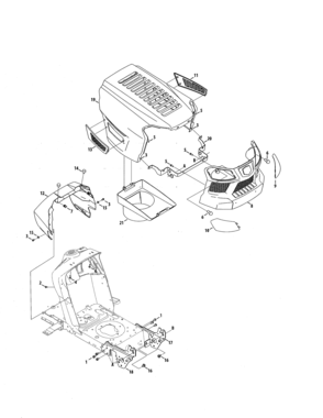 Hood/bumper Diagram and Parts List for 247203715  Craftsman Lawn Tractor