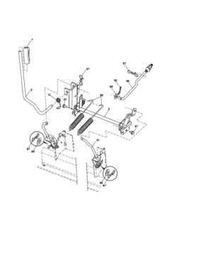 Lift Diagram and Parts List for 917286900  Craftsman Lawn Tractor