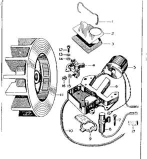 Magneto Diagram and Parts List for 91760023  Craftsman Chainsaw