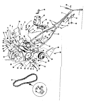 Replacement Parts Diagram and Parts List for 91781901  Craftsman Snow Blower