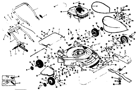 Unit Parts Diagram and Parts List for 13197870  Craftsman Lawn Mower