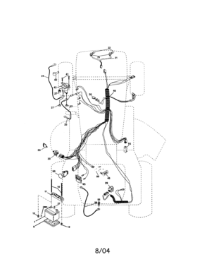 Electrical Diagram and Parts List for 917274041  Craftsman Lawn Tractor