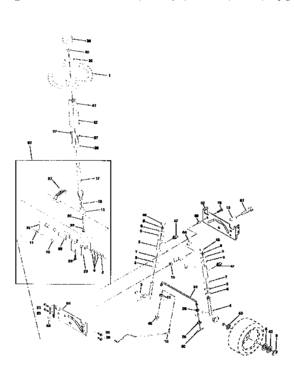 Steering Assembly Diagram and Parts List for 917258472  Craftsman Lawn Tractor