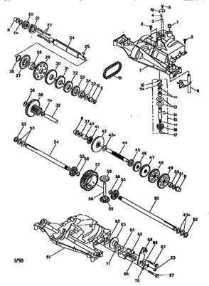 Transaxle 4360-112 Diagram and Parts List for 9174360-112  Craftsman Lawn Tractor