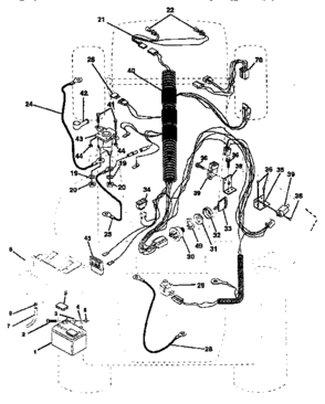 Electrical Diagram and Parts List for 917252511  Craftsman Lawn Tractor