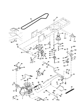 Ground Drive Diagram and Parts List for 917250450  Craftsman Lawn Tractor