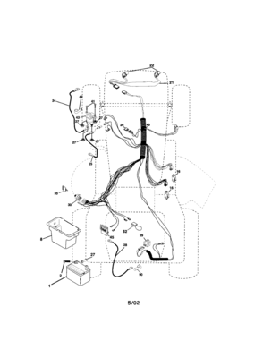 Electrical Diagram and Parts List for 917271662  Craftsman Lawn Tractor