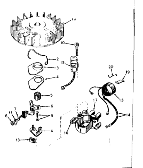 Magneto No. 610693a Diagram and Parts List for 143171112  Craftsman Engine