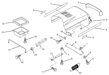 Part Location Diagram of 123706X Craftsman Left rear Lens bar