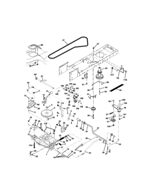 Ground Drive Diagram and Parts List for 917272074  Craftsman Lawn Tractor