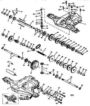 Transaxle P930-054a Diagram and Parts List for 917P930-054A  Craftsman Lawn Tractor