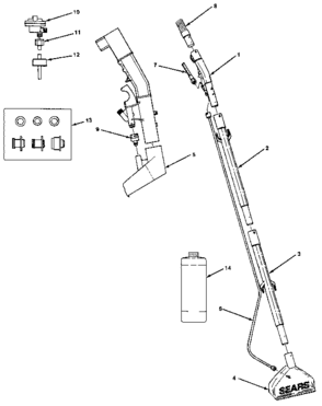 Unit Diagram and Parts List for 113169270  Craftsman Carpet Cleaner