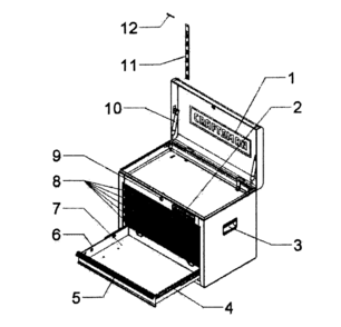 Tool Chest Diagram and Parts List for 706377130  Craftsman Tool Stand & Cart