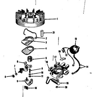 No. 27943 Magneto Diagram and Parts List for 14342204  Craftsman Engine