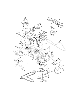 Mower Deck Diagram and Parts List for 917273281  Craftsman Lawn Tractor
