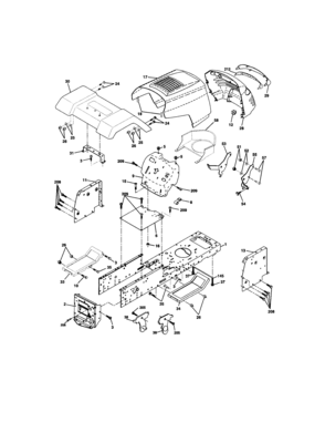 Chassis And Enclosures Diagram and Parts List for 917271550  Craftsman Lawn Tractor