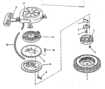 Starter No. 29224 Diagram and Parts List for 14360350  Craftsman Engine