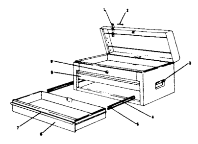 Unit Parts Diagram and Parts List for 706652510  Craftsman Tool Stand & Cart