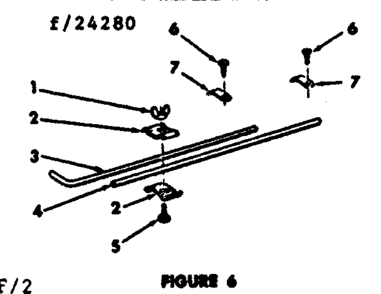 Miter Rod Clamp Assembly Diagram and Parts List for 11324280  Craftsman Scroll Saw