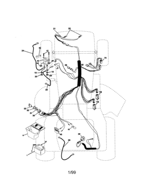 Electrical Diagram and Parts List for 917270650  Craftsman Lawn Tractor
