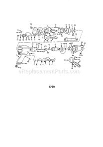 1" Heavy Duty Impact Wren... Diagram and Parts List for 875185060  Craftsman Wrench