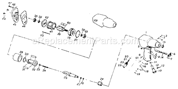 Unit Parts Diagram and Parts List for 875185820  Craftsman Wrench