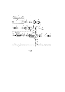 Pneumatic Die Grinder Diagram and Parts List for 875188780  Craftsman Grinder