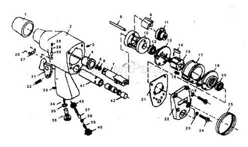 Wrench Diagram and Parts List for 875191180  Craftsman Wrench