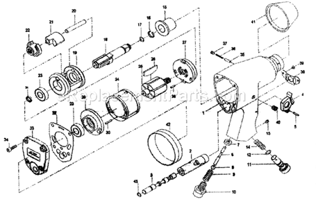 Impact Wrench Diagram and Parts List for 875191182  Craftsman Wrench
