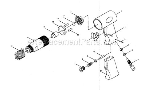 Page A Diagram and Parts List for 875191192  Craftsman Hammer