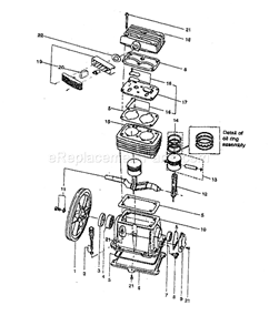 Pump Diagram and Parts List for 875195510  Craftsman Compressor