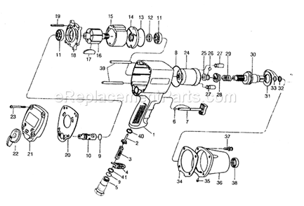 Wrench Diagram and Parts List for 875198640  Craftsman Wrench