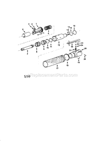 Recoiless Air Saw Diagram and Parts List for 875199130  Craftsman Table Saw