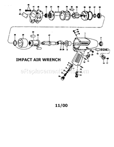 Impact Air Wrench Diagram and Parts List for 875199941  Craftsman Wrench