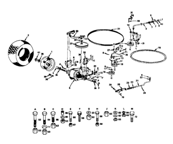 Transmission & Rear Wheel Diagram and Parts List for 917252641  Craftsman Lawn Tractor