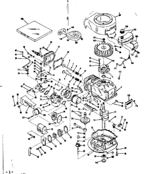 Basic Engine Diagram and Parts List for 14311350  Craftsman Engine