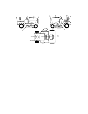 Decals Diagram and Parts List for 917286050  Craftsman Lawn Tractor