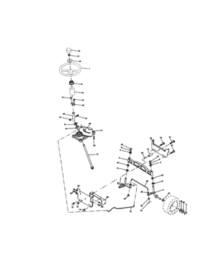 Steering Diagram and Parts List for 917273402  Craftsman Lawn Tractor