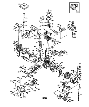 Replacement Parts Diagram and Parts List for 143981201  Craftsman Engine