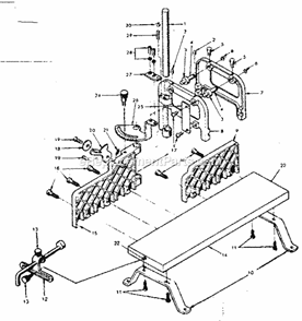 Unit Parts Diagram and Parts List for 88136321  Craftsman Miter Saw