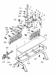 Unit Parts Diagram and Parts List for 88136322  Craftsman Miter Saw