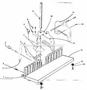 Unit Parts Diagram and Parts List for 88136331  Craftsman Miter Saw