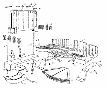Unit Parts Diagram and Parts List for 88136335  Craftsman Miter Saw