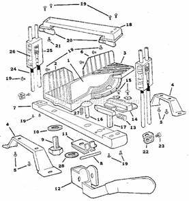 Unit Parts Diagram and Parts List for 88136339  Craftsman Miter Saw