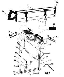 Miter Box Diagram and Parts List for 88136344  Craftsman Miter Saw