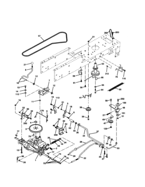 Drive Diagram and Parts List for 917277150  Craftsman Lawn Tractor