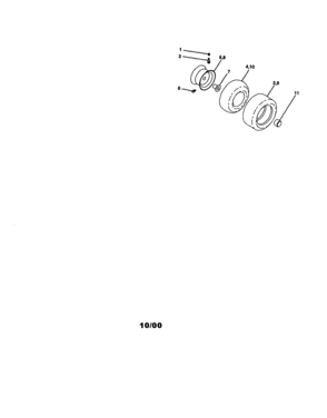 Wheels And Tires Diagram and Parts List for 917270653  Craftsman Lawn Tractor