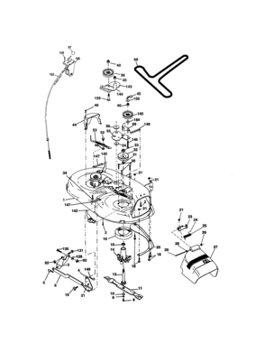 Mower Deck Diagram and Parts List for 917274391  Craftsman Lawn Tractor