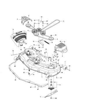 Mower Deck / Cutting Deck Diagram and Parts List for 917289820  Craftsman Engine