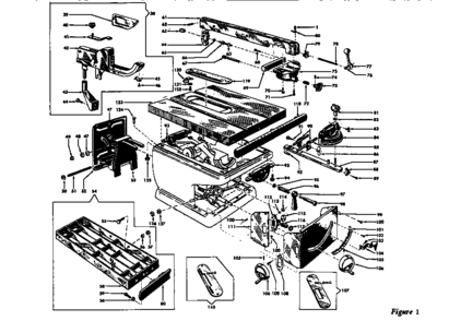 Figure 1 Diagram and Parts List for 11329990  Craftsman Saw